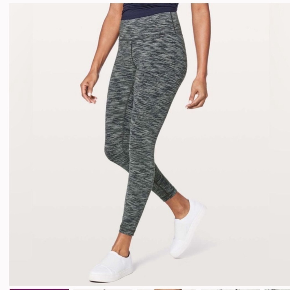 Lululemon Wunder Under High-Rise 7/8 Tight Wee Are From Space Black Slate Size 4